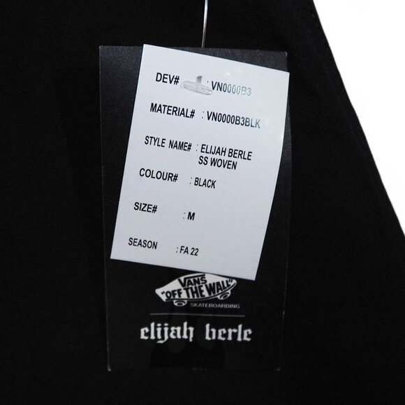 Vans x Elijah Berle Short Sleeve Button Up Shirt Men's M Black - Picture 6 of 11